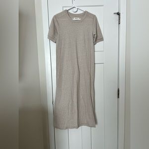 Madewell oatmeal midi length tee dress